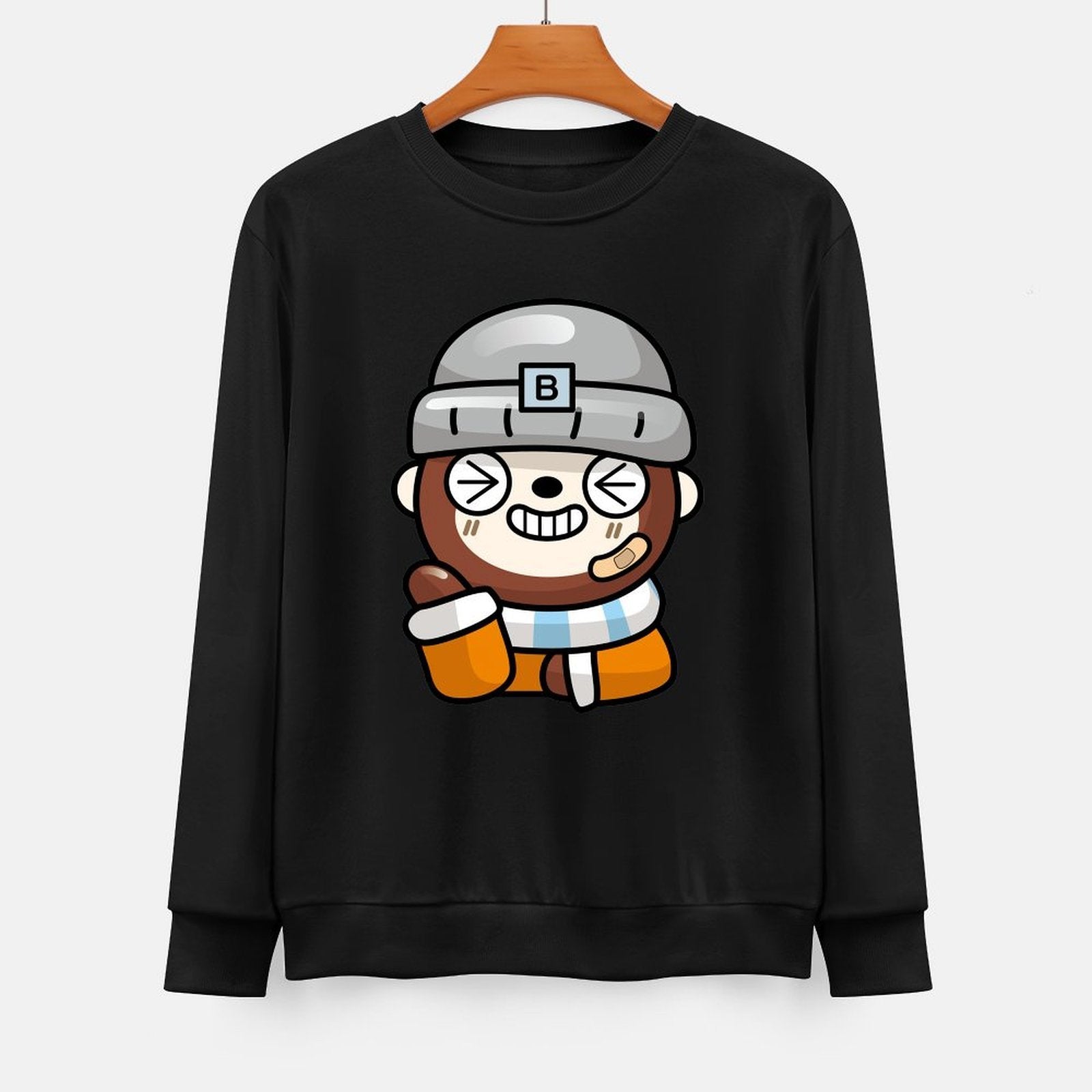 Front Patterned Long Sleeve TopPerformance Smooth Feel